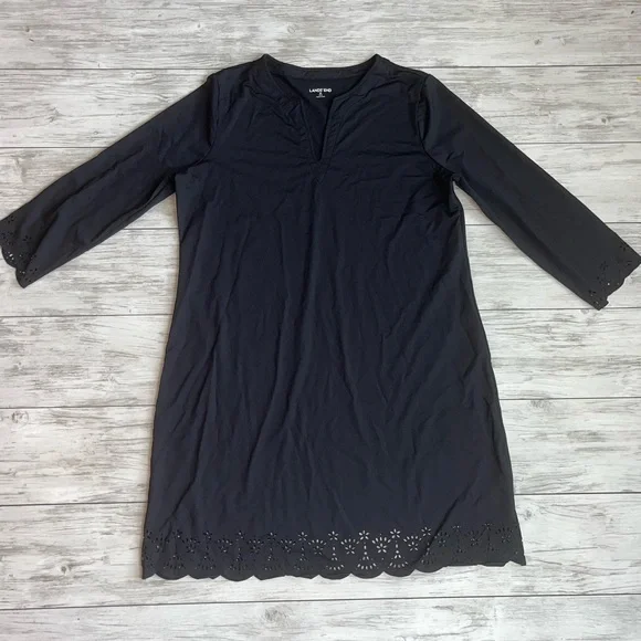 Land’s End Black Dress Size Medium - Picture 1 of 4